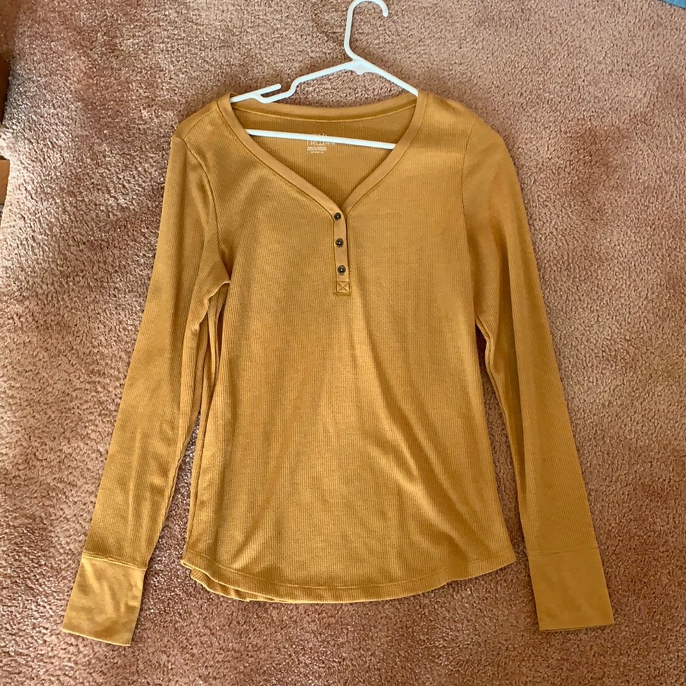 Dark yellow Henley shirt